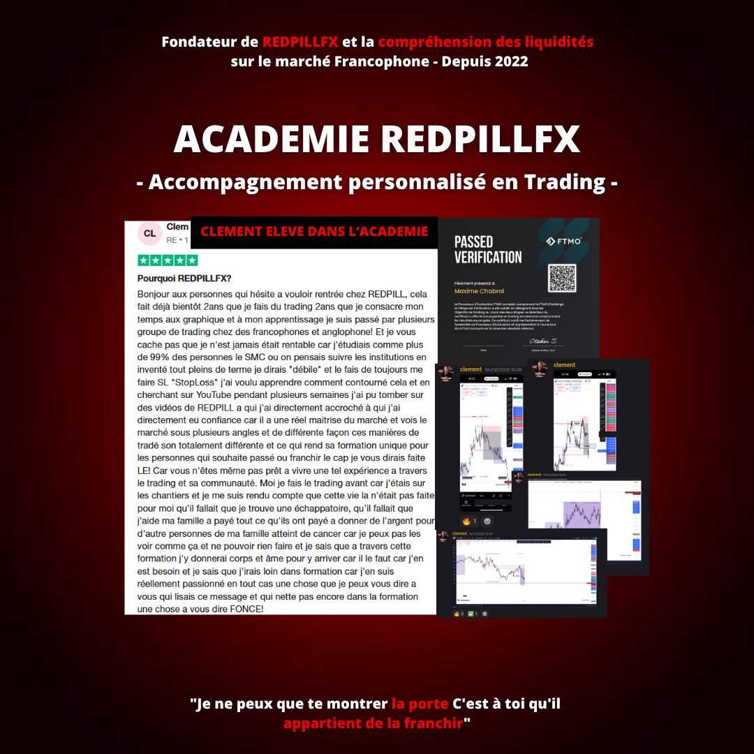Maxime — certificat FTMO de l'académie REDPILLFX